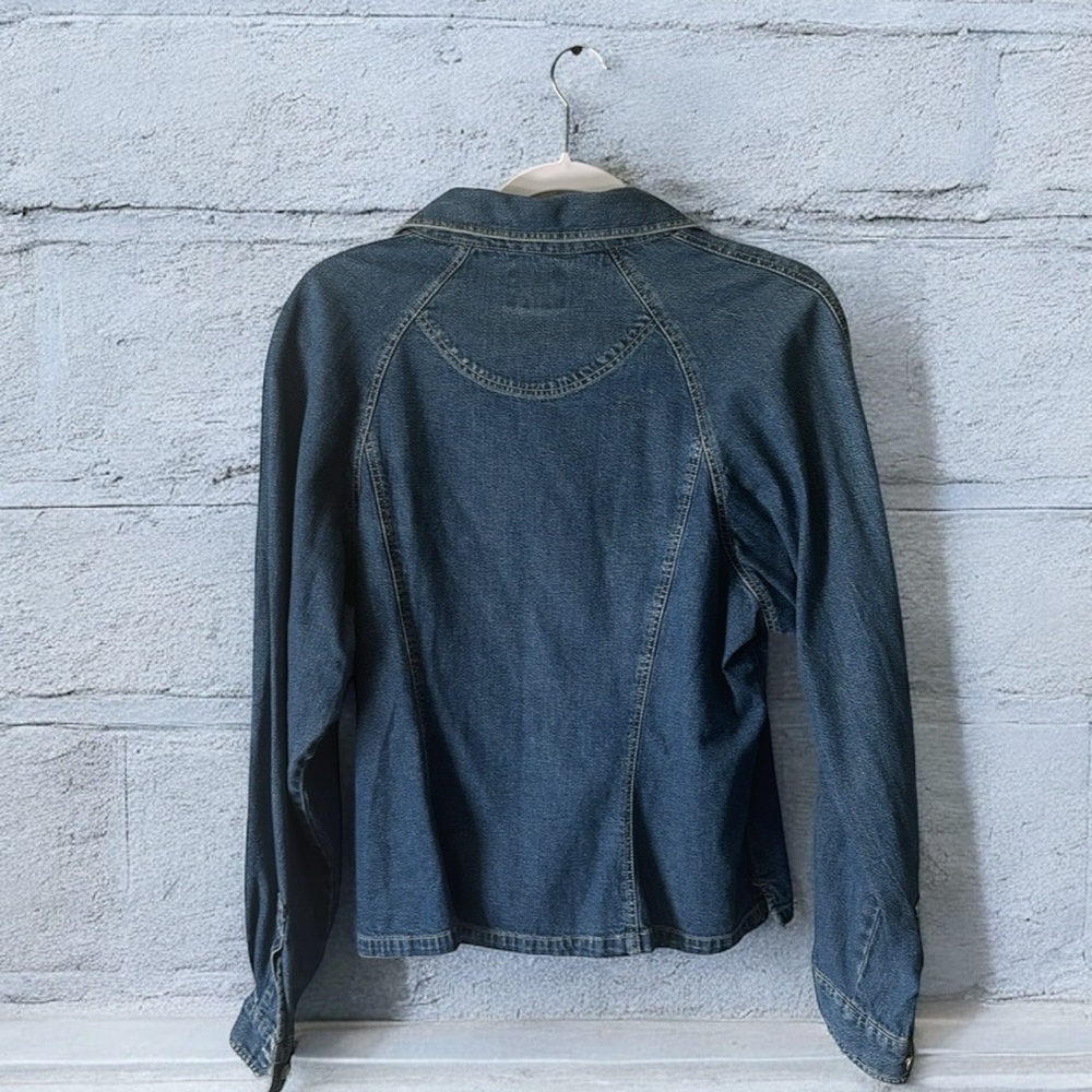Dockers blue jean jacket Pp20 L23 100% cotton so many details RK5n - Picture 3 of 8